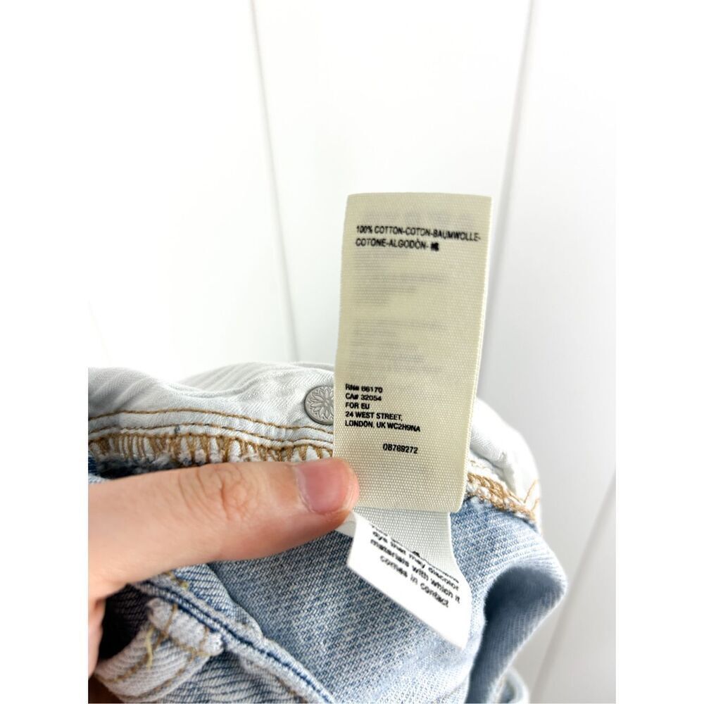 Free People X We the Free Montauk Button Fly Mini Distressed Denim Skirt 26 - Picture 11 of 12